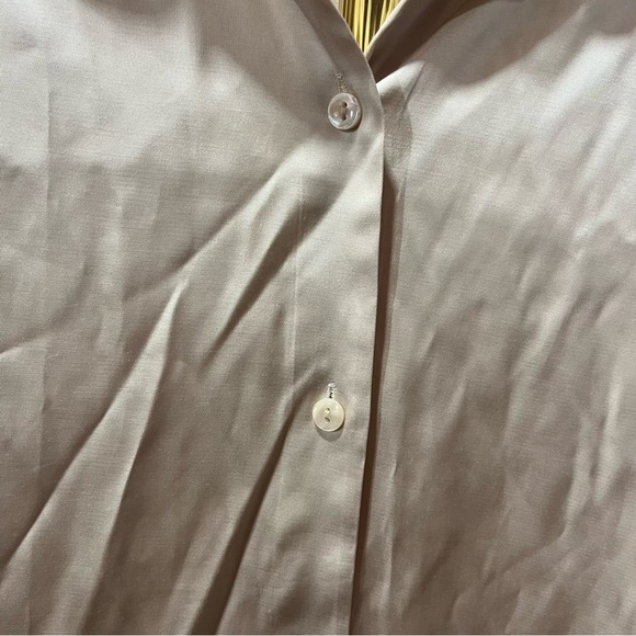 Abercrombie & Fitch NEW Champagne Satin Collared Button-Down Shirt XL - Picture 4 of 9